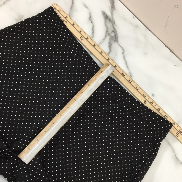 Chico's Black White Dot-Print Crop Leggings Womens 2 Large Pull On - Picture 8 of 14